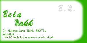 bela makk business card